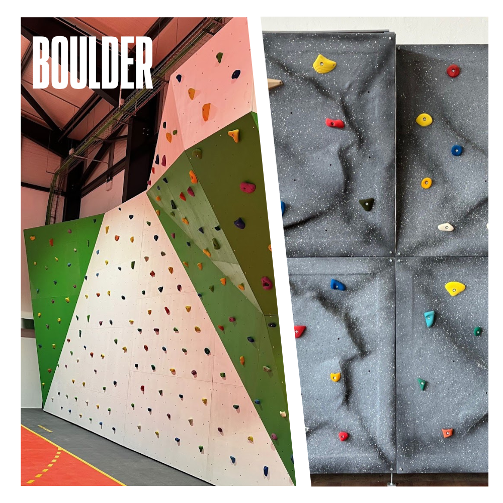 Boulders de escalada Grip and Climb para escolas, ginásios e municípios